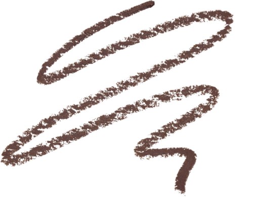 Tre brune, ujevne linjer danner en spiral på en hvit bakgrunn.