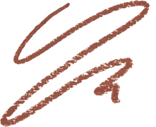 En brun, krøllete linje med en mørkere brun zigzag-kurve på siden.