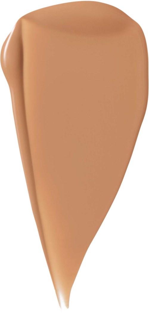 Beige-meikkivoide tai peiteaine, jolla on kermaisen kevyt rakenne ja kärkimäinen kärki.