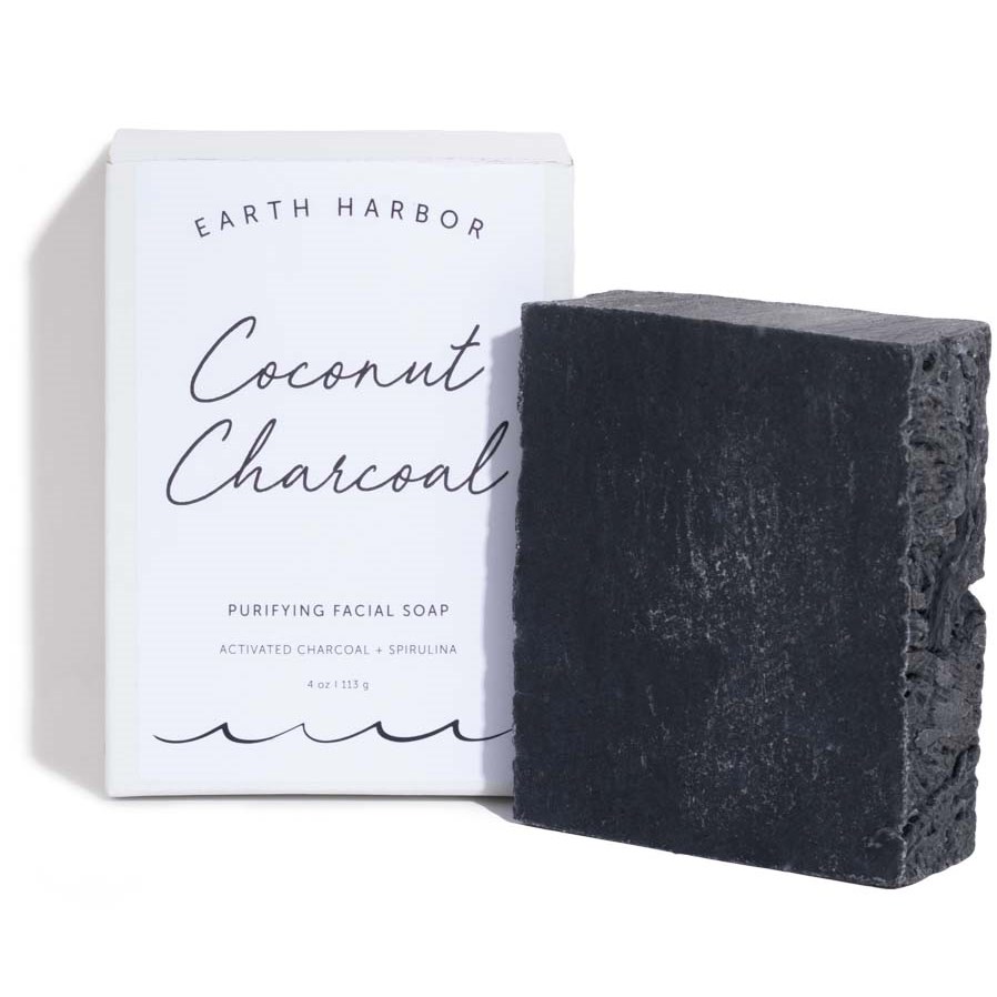 Läs mer om Earth Harbor Coconut Charcoal Purifying Facial Soap 113 g