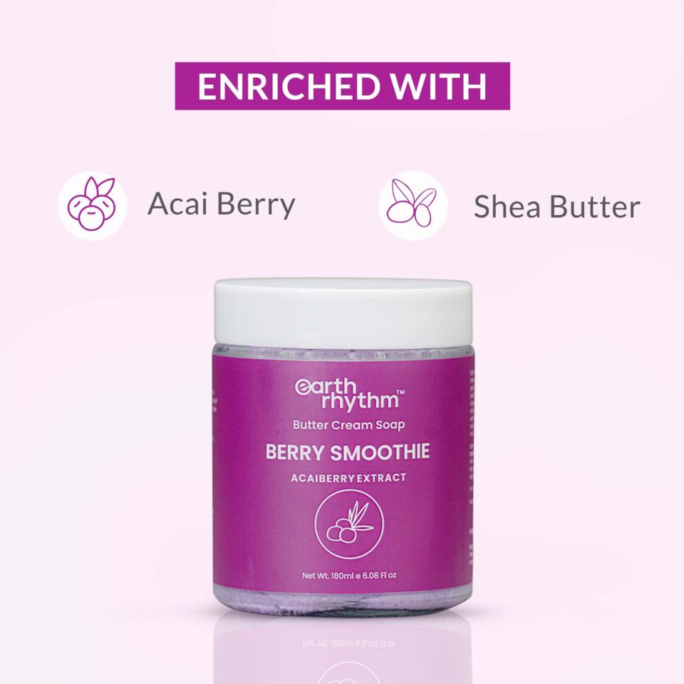 Earth Rhythm Berry Smoothie Butter Cream Soap 180 g