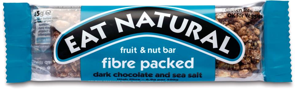 Eat Natural Fibre Packed Dark Chocolate & Sea Salt 45g