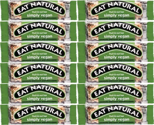 Eat Natural Simply Vegan Peanuts, Coconut & Chocolate 12 x 45g | lyko.com