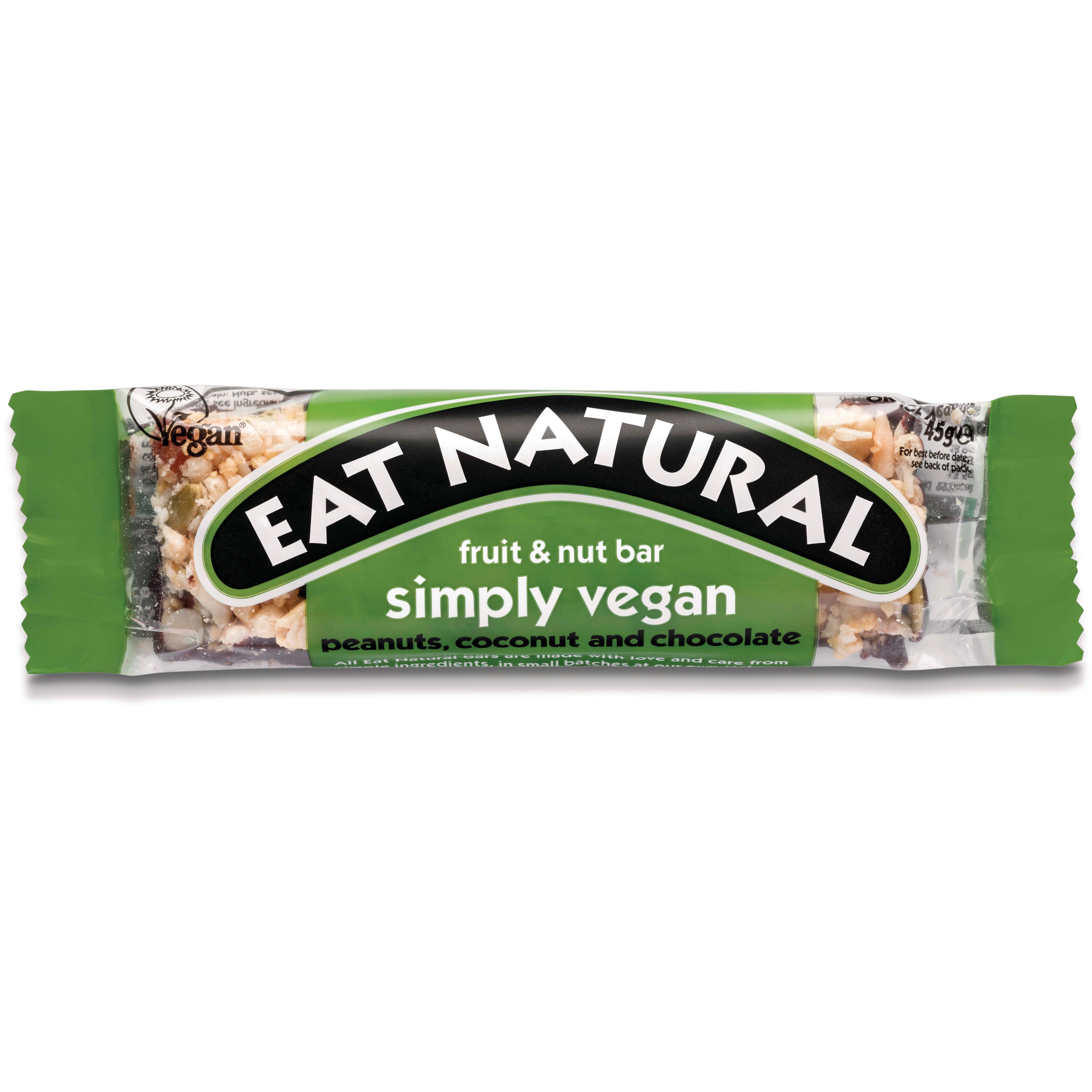 Eat Natural Simply Vegan Peanuts, Coconut & Chocolate 45 g