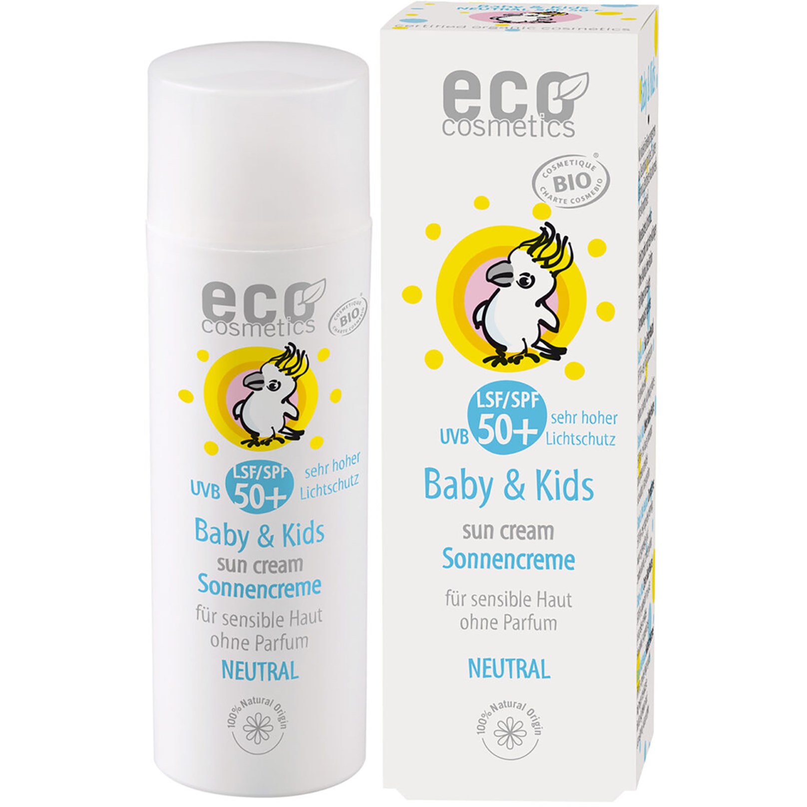 Läs mer om Eco Cosmetics Baby Solkräm 50+ Neutral 50 ml