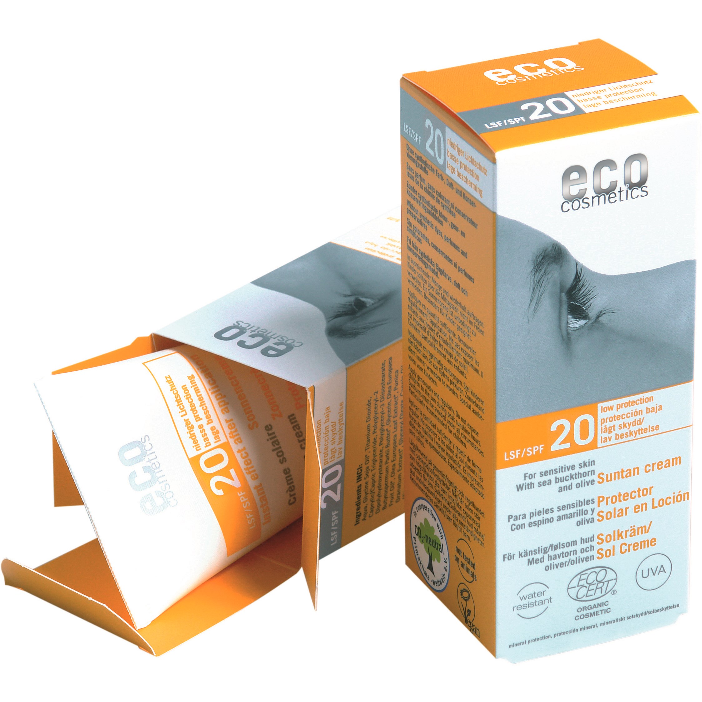 Läs mer om Eco Cosmetics Solkräm 20 Spf Havtorn 75 ml