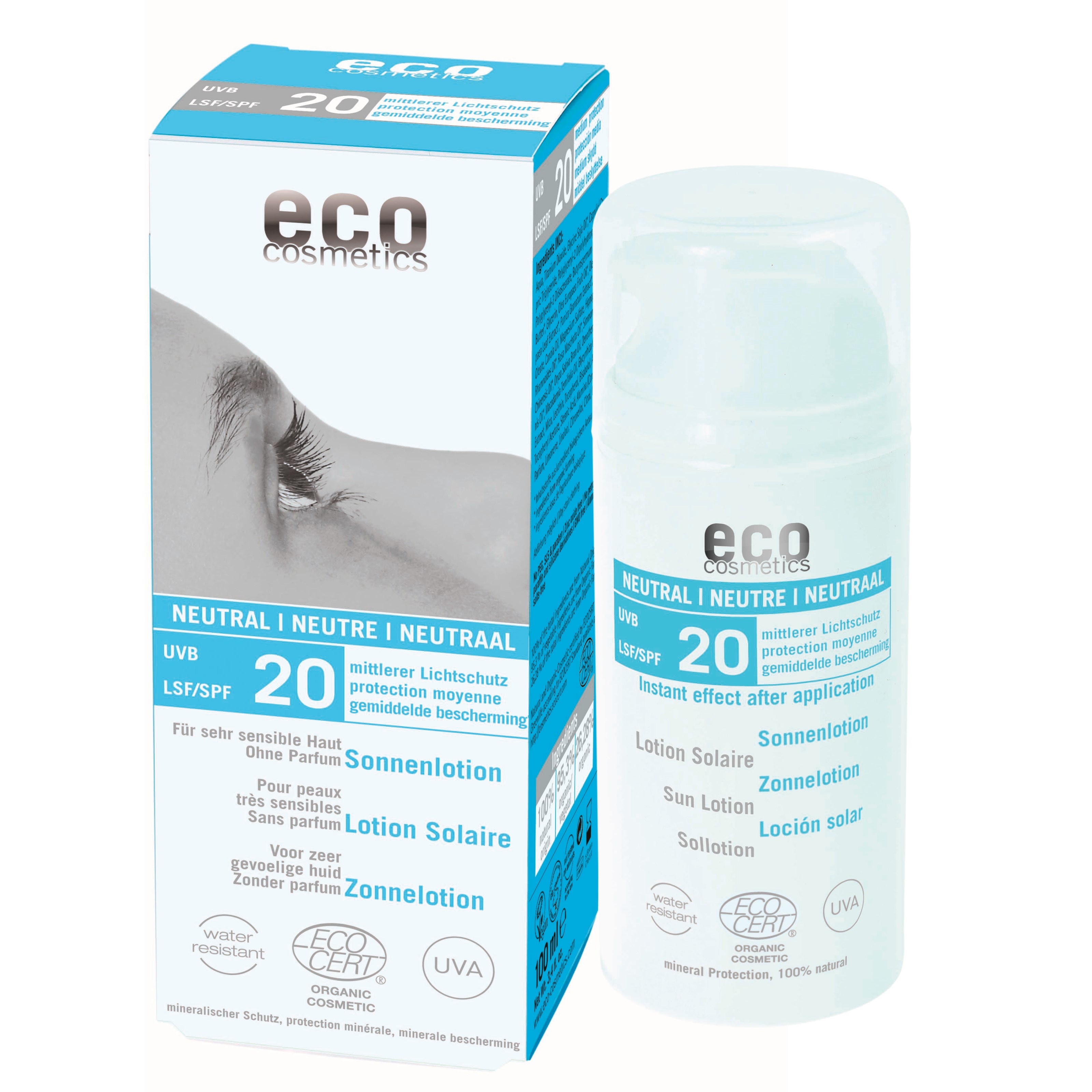 Eco Cosmetics Sollotion Neutral Spf 20 100 ml