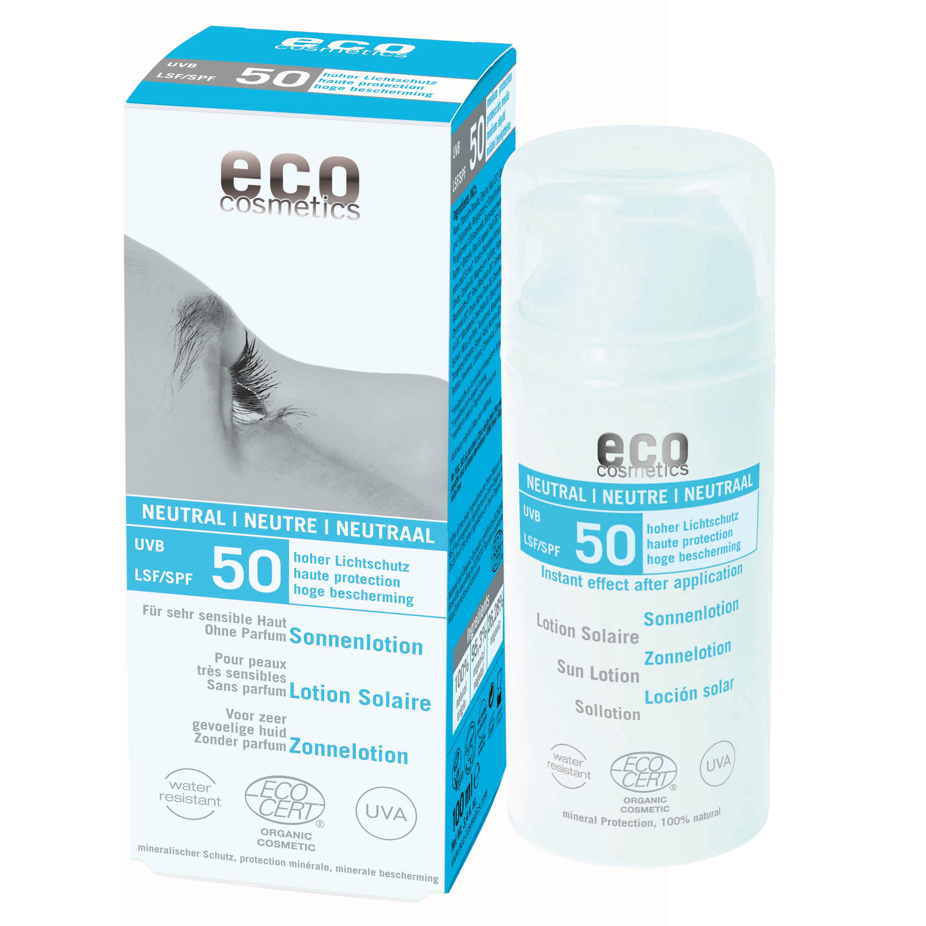 Läs mer om Eco Cosmetics Sollotion Neutral Spf 50 100 ml