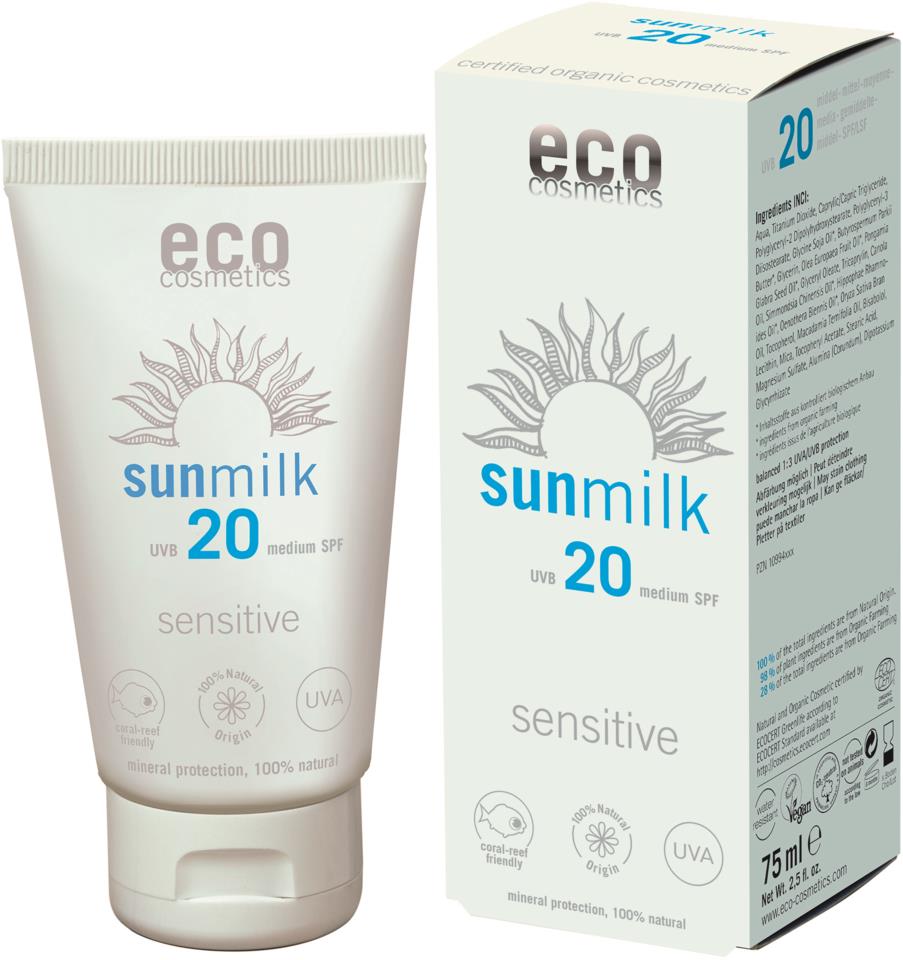 Eco Cosmetics Sun Milk Spf 20 Sensitive 75ml