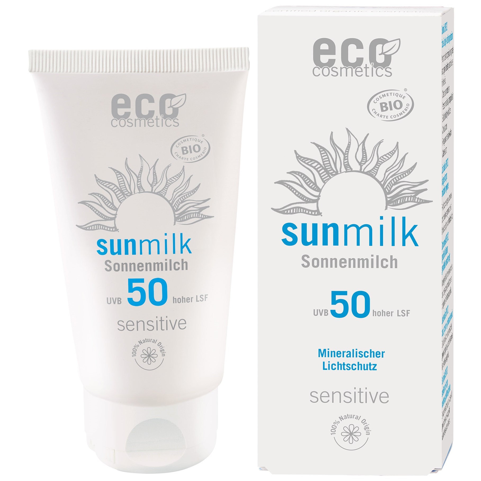 Bilde av Eco Cosmetics Sun Milk Spf 50 Sensitive 75 Ml