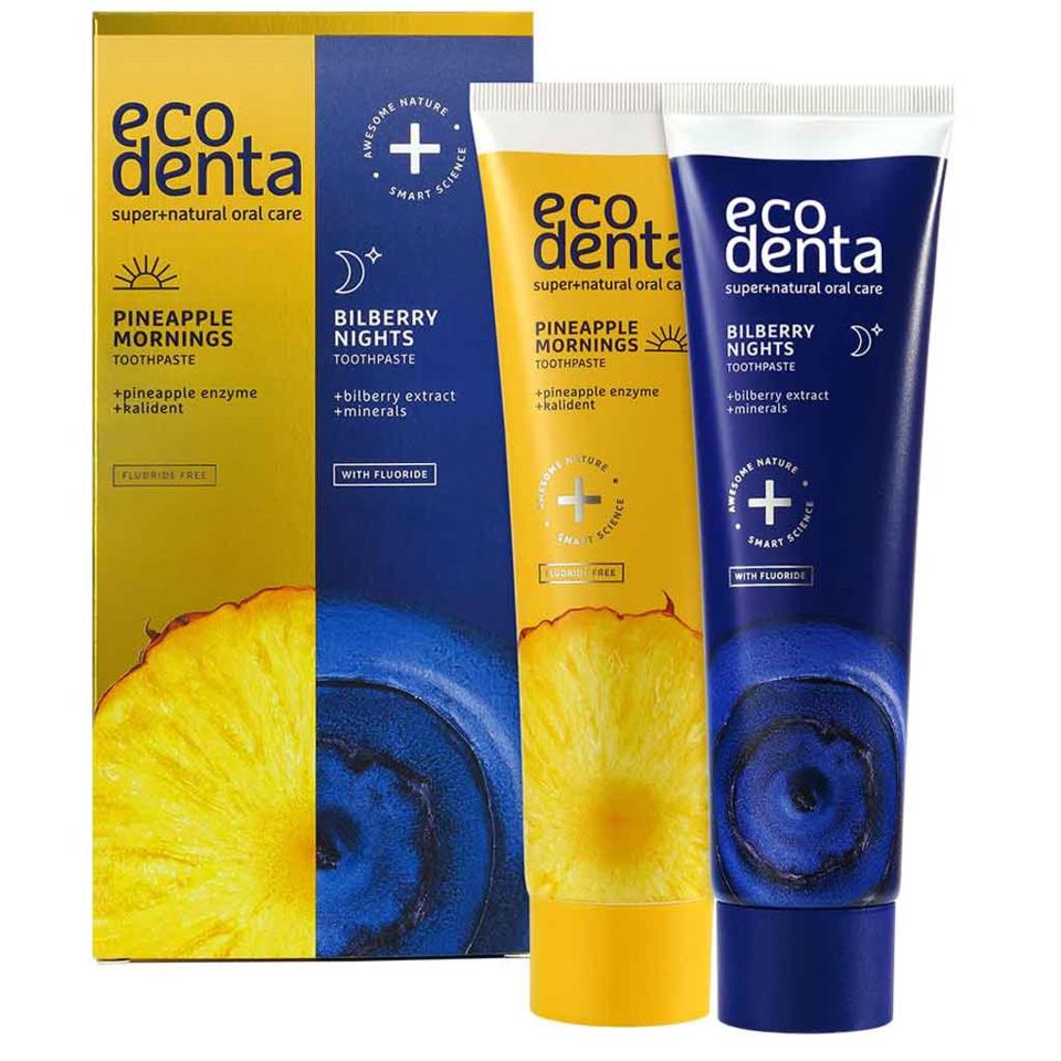 Ecodenta Morning/Night toothpaste with pineapple and bilberr