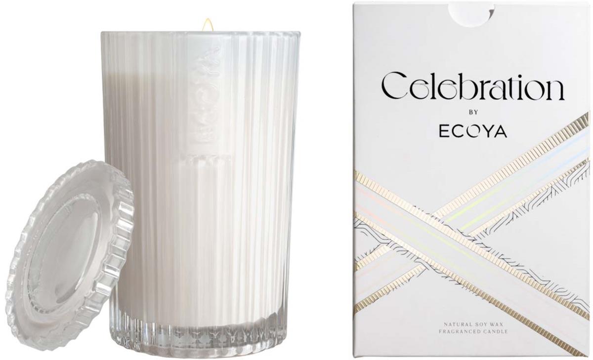 Ecoya White Musk & Warm Vanilla Celebtration Fragranced Candle 25h 80 g