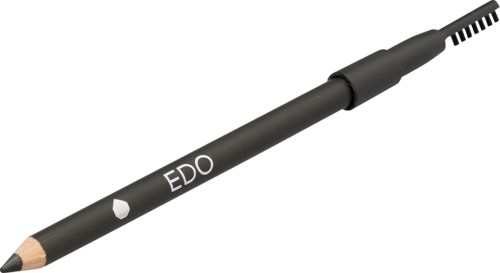 Een zwarte pen met een reinigingspunt, met 'EDO' erop, bedoeld voor kleuren of schrijven.