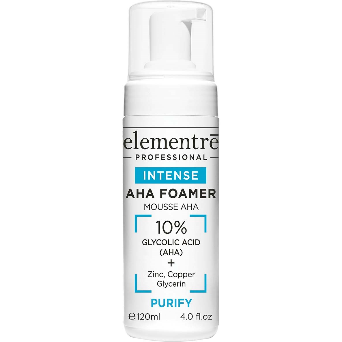 elementrē Aha Foamer Intense Cleanser 10% Alpha Hydroxy Acid 120