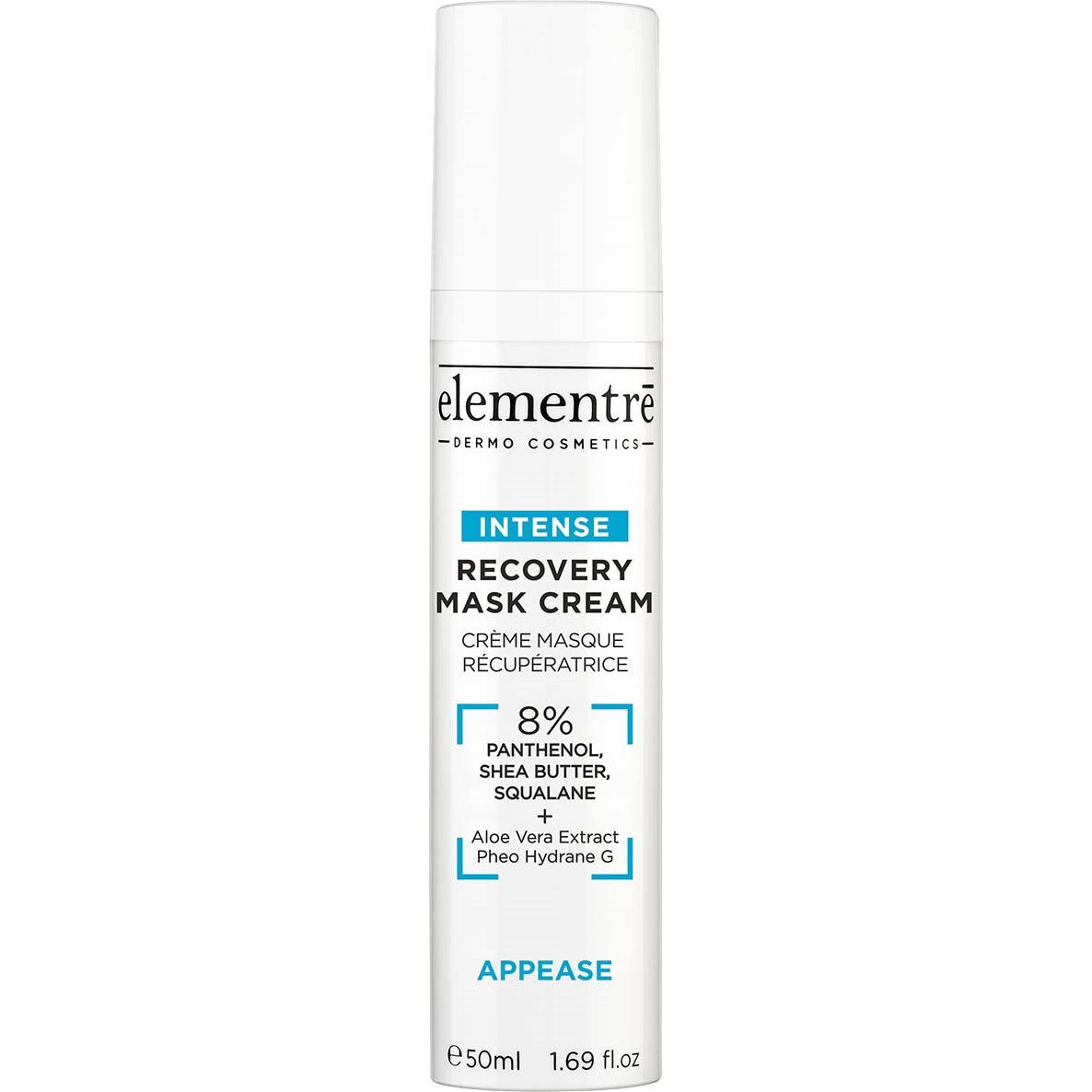 elementrē Recovery Mask Cream 8% Panthenol, Shea Butter, Squalane