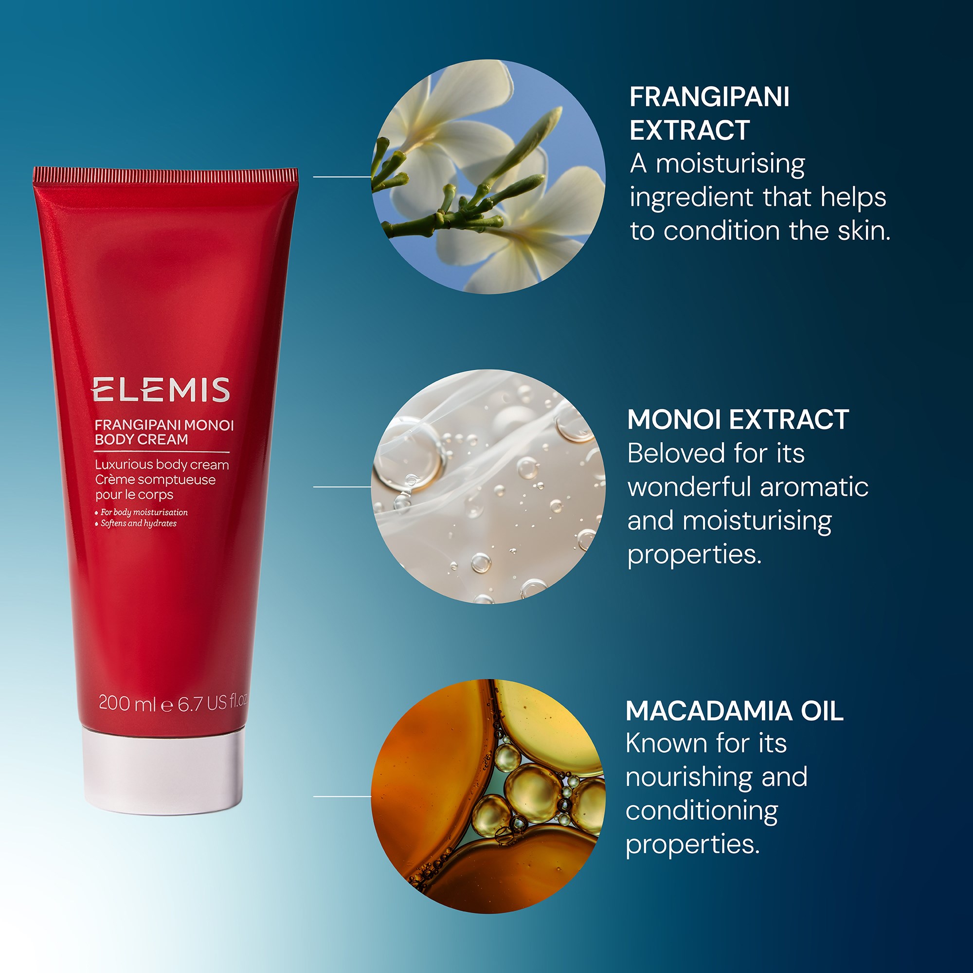 Elemis Frangipani Monoi Body Cream 200 ml (obrázok 5)