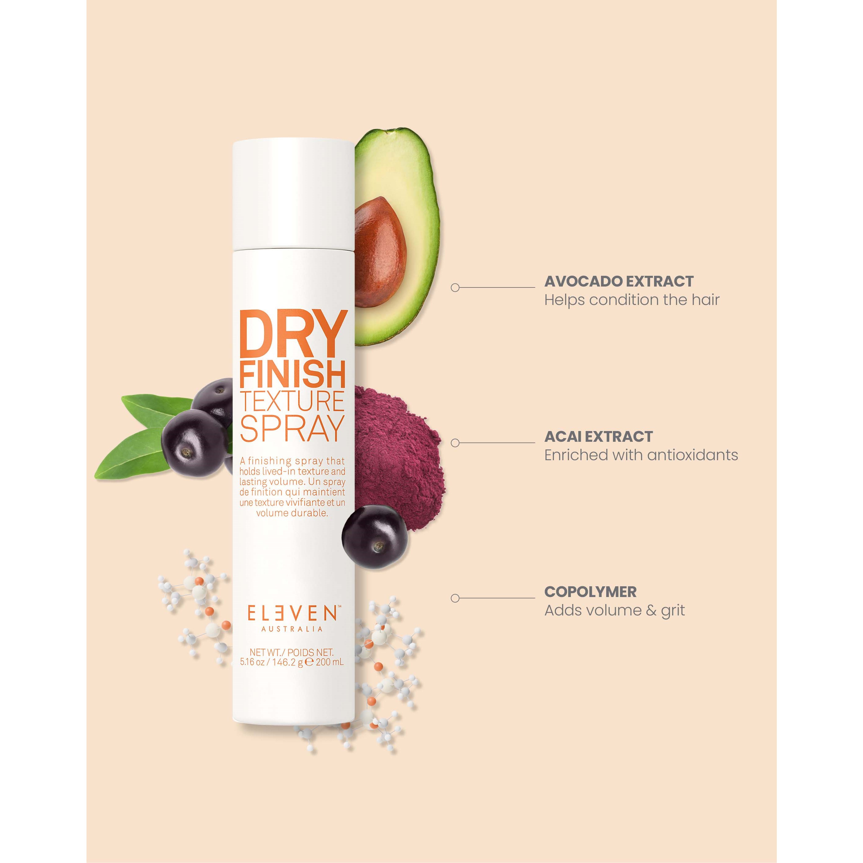 Alternativ bild 1 för Eleven Australia Dry Finish Texture Spray 178 ml