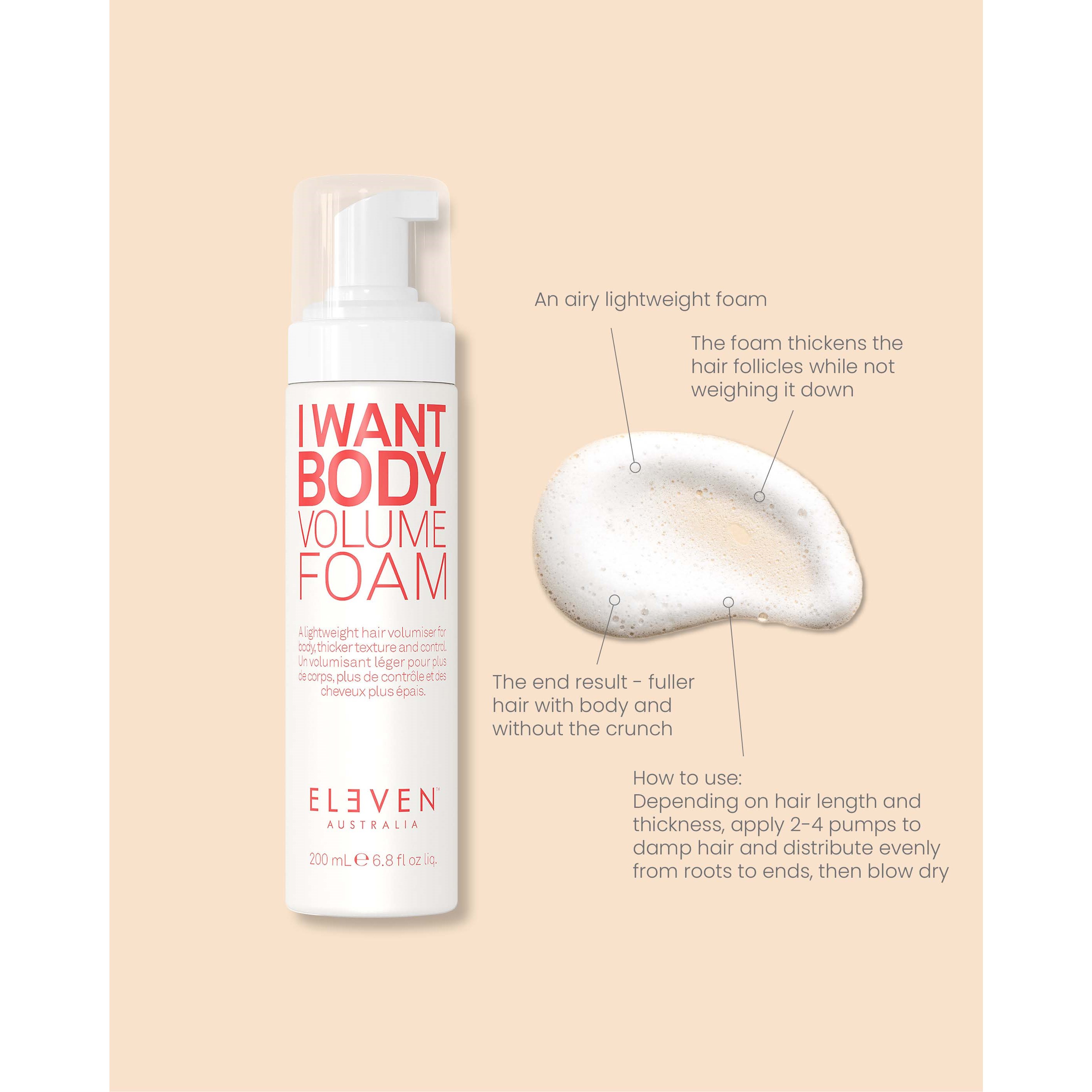 Alternativ bild 1 för Eleven Australia I Want Body Volume Foam 200 ml