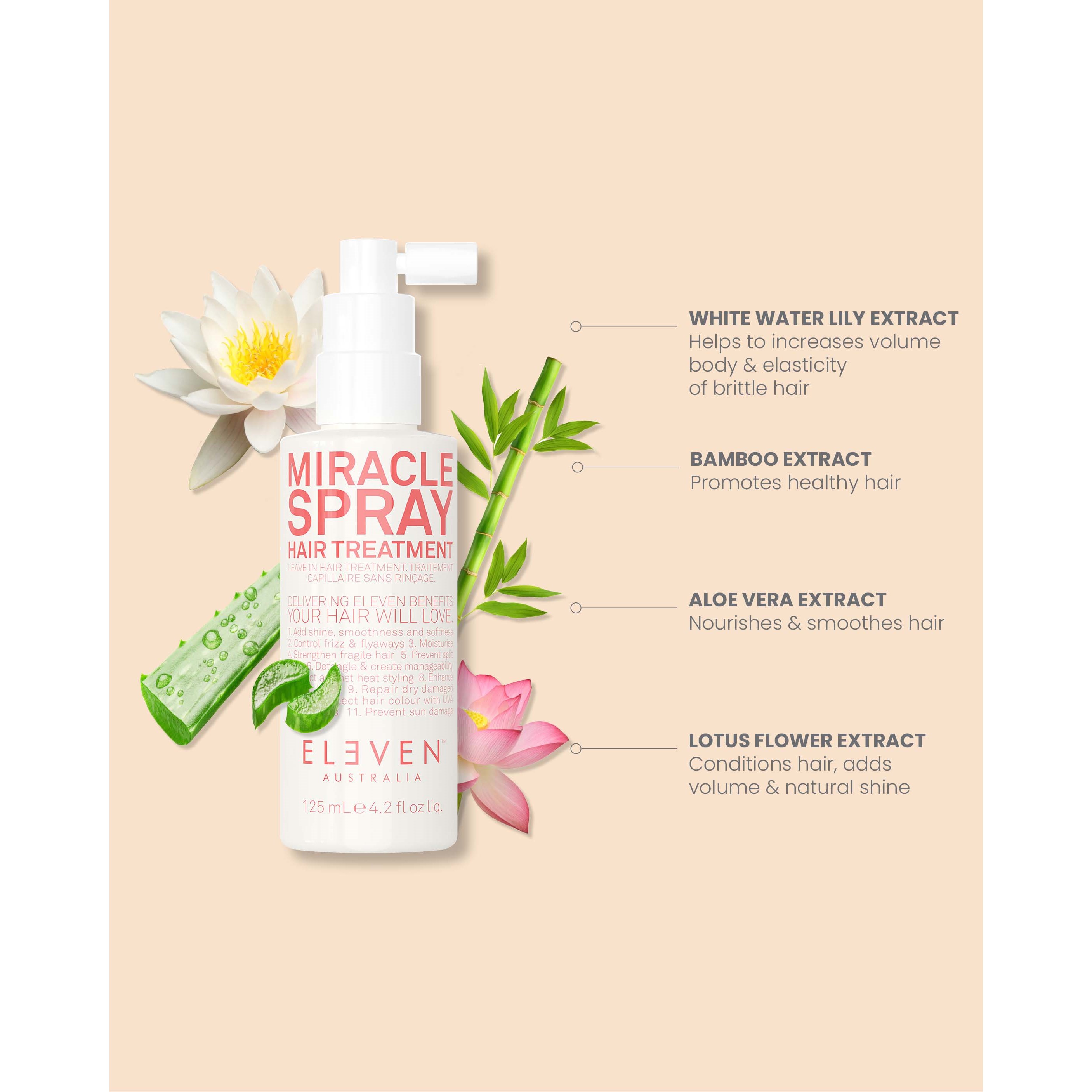 Alternativ bild 1 för Eleven Australia Miracle Spray Hair Treatment 125 ml