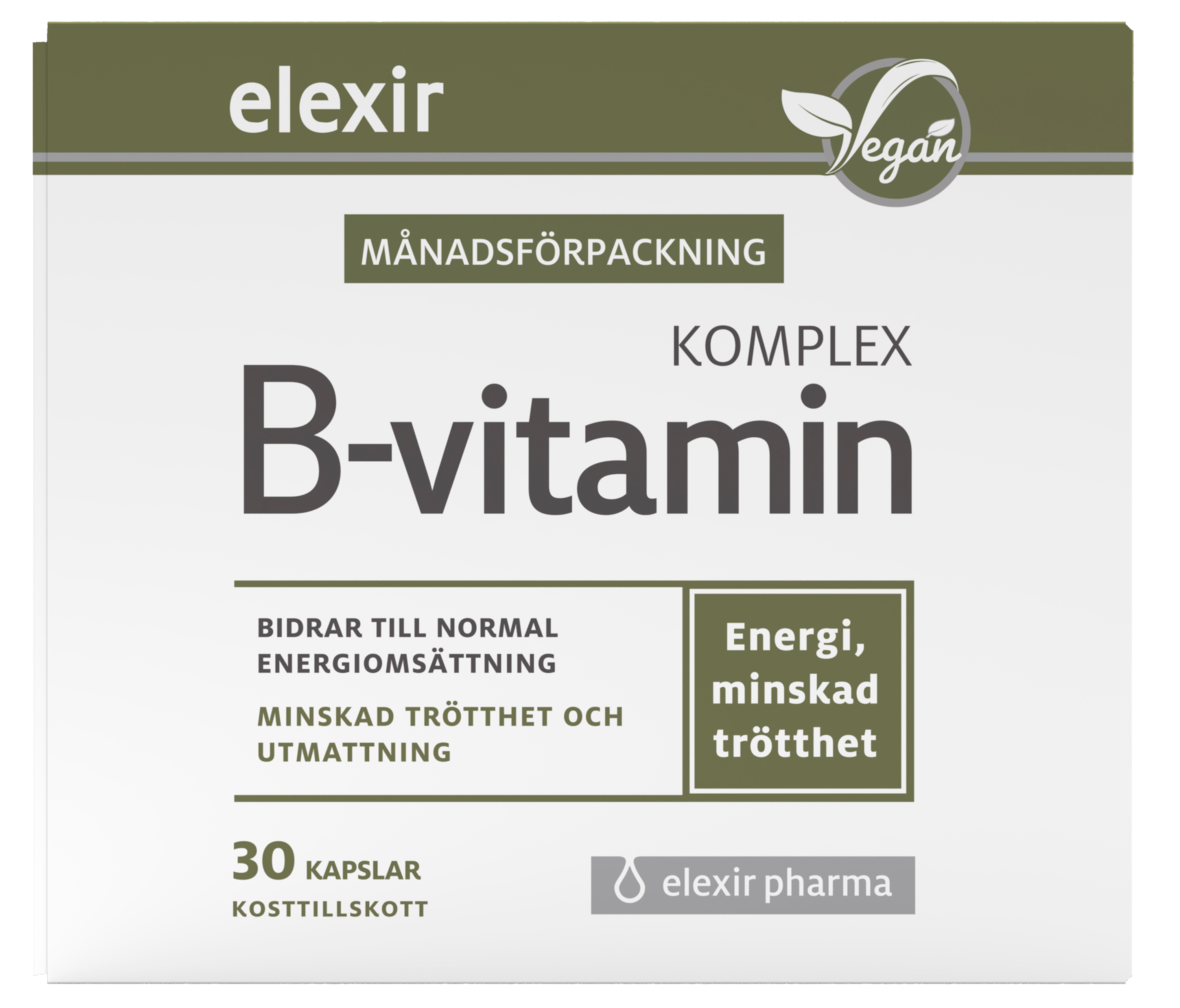 Elexir Pharma B-Vitamin Komplex 30 St | Lyko.com