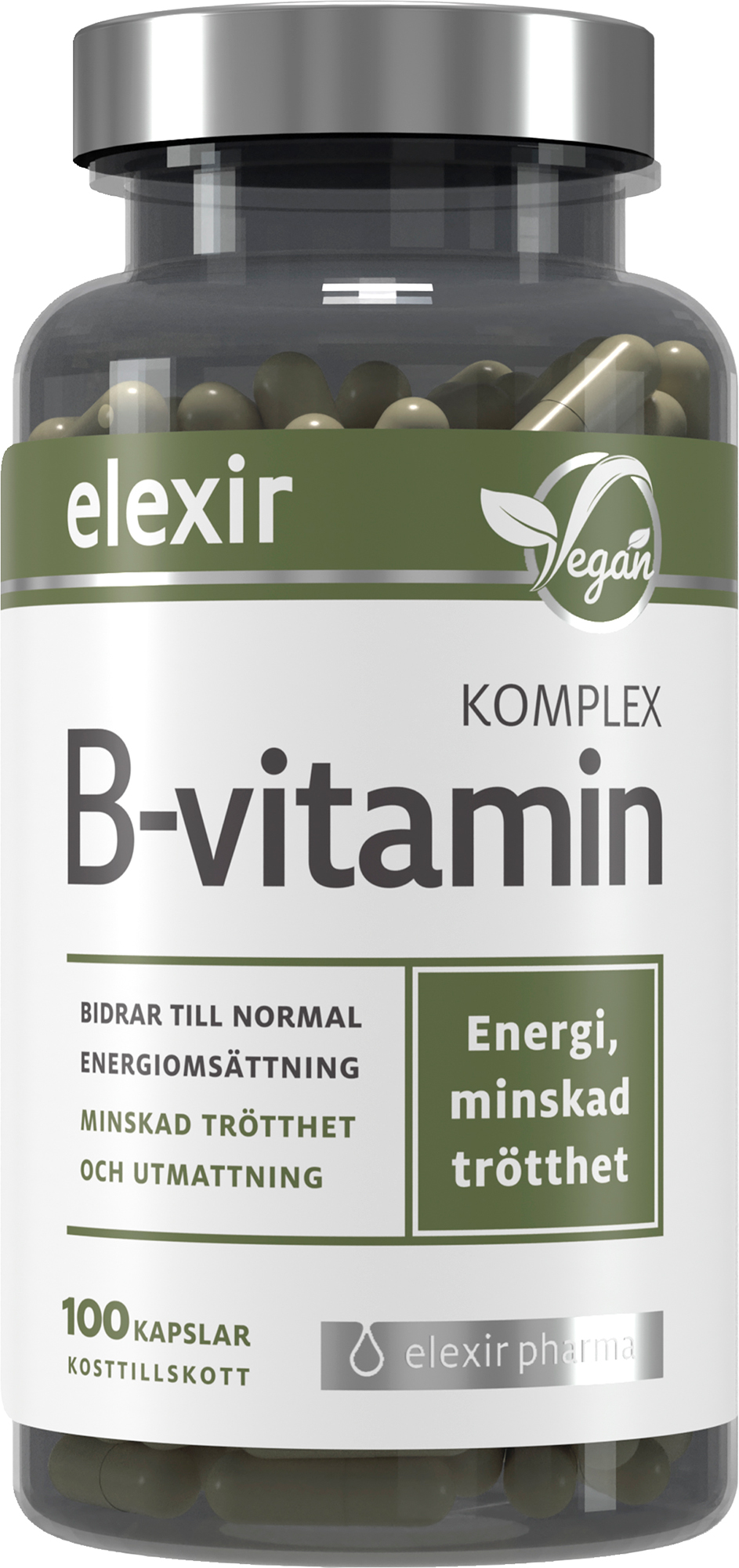 Elexir Pharma B Vitamin Komplex 100 Kpl | Lyko.com