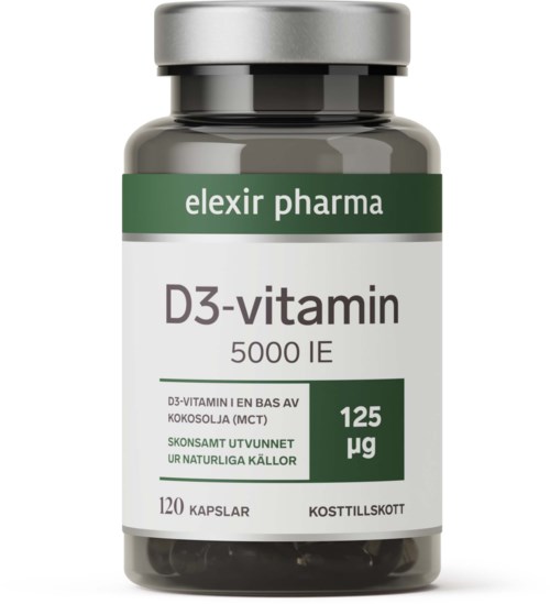 Elexir Pharma D3-Vitamin 5000IE 120 st