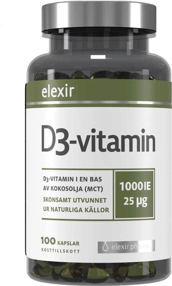 Elexir Pharma D3vitamin 1000 IE 100 st
