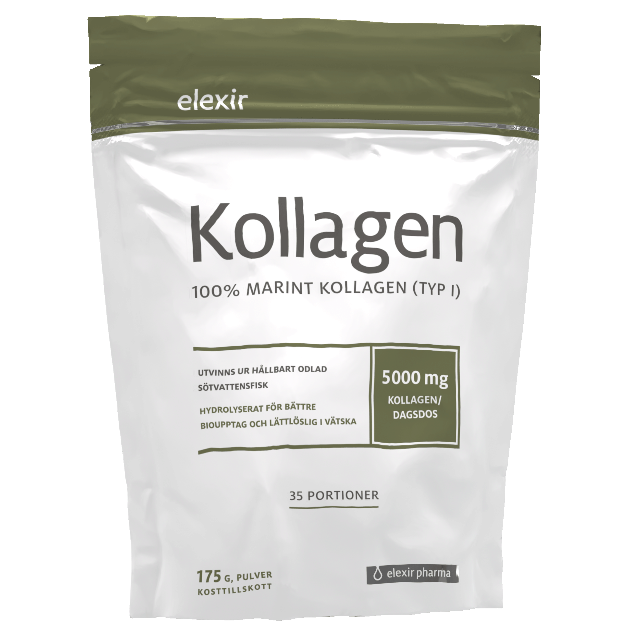 Elexir Pharma Kollagenpulver, Marint 175 g