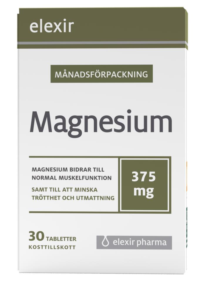 Elexir pharma Magnesium 375 mg, 30 kapslar