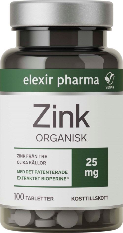 Elexir Pharma Organisk Zink 100 st