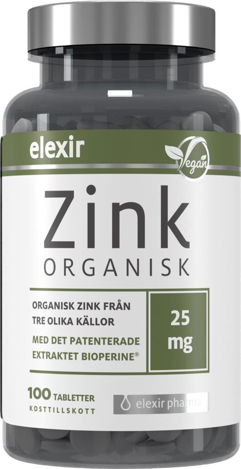 Elexir Pharma Organisk Zink 100 st