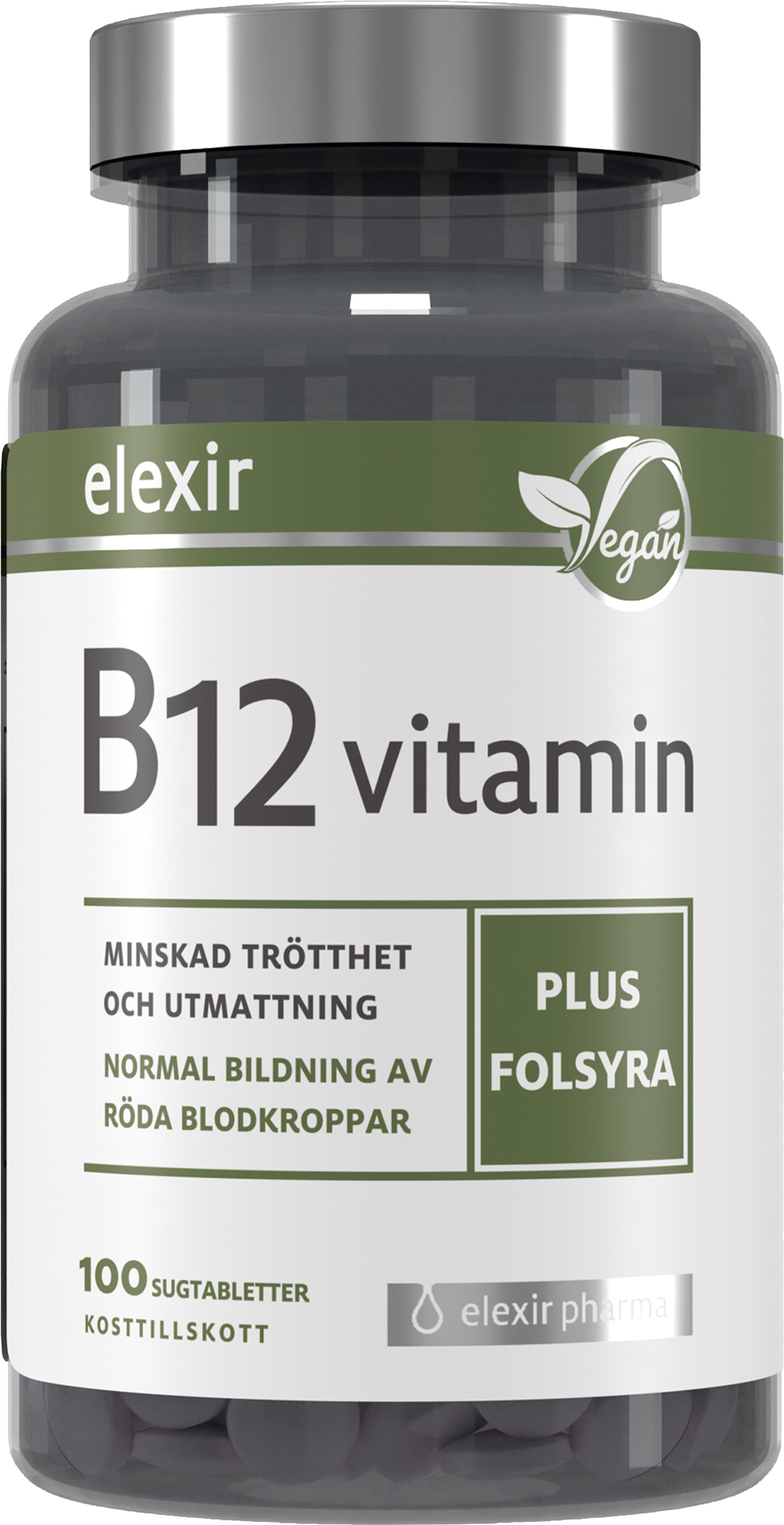 Elexir Pharma Vitamin B12 Vegan 100 st