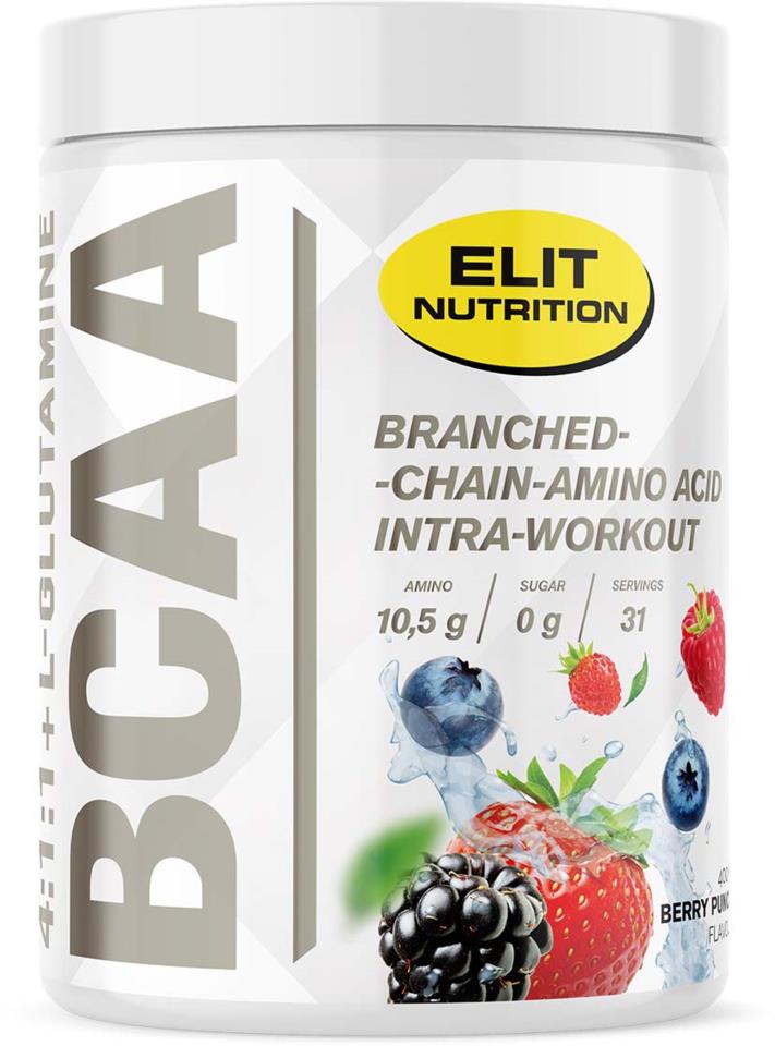 Elit Nutrition ELIT Bcaa 4:1:1 + L-glutamine Berry punch 400g