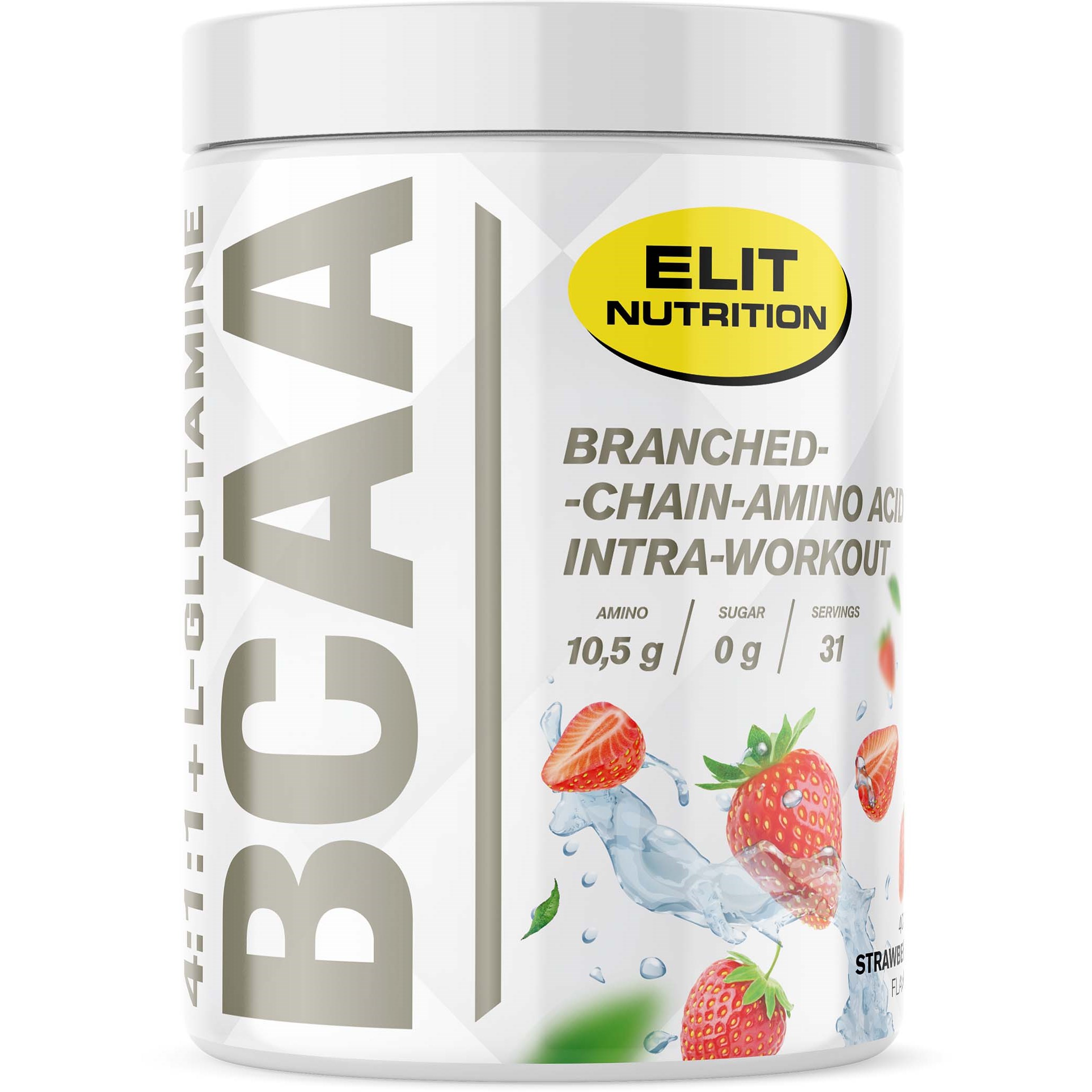 Elit Nutrition ELIT Bcaa 4:1:1 + L-glutamine Strawberry 400 g