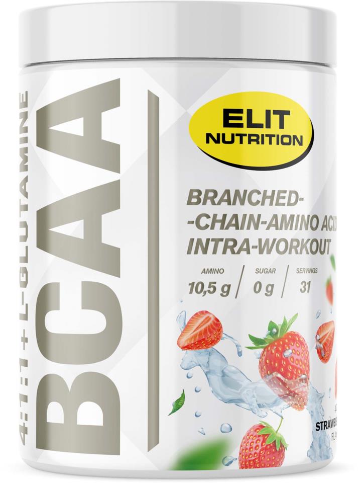 Elit Nutrition ELIT Bcaa 4:1:1 + L-glutamine Strawberry 400g