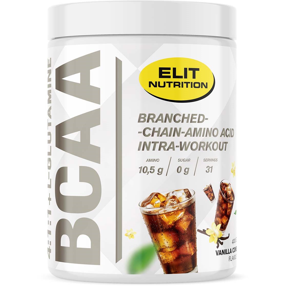 Elit Nutrition ELIT Bcaa 4:1:1 + L-glutamine Vanilla Coke 400 g