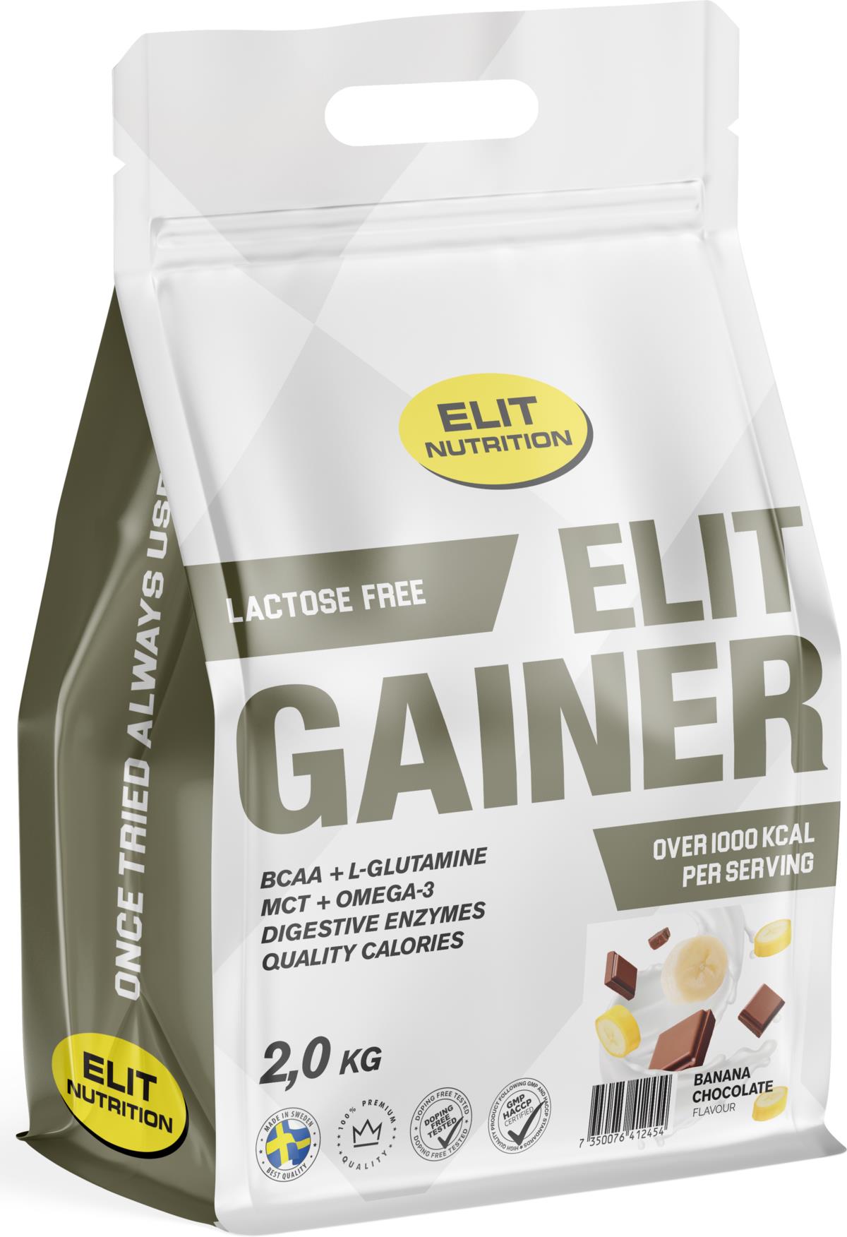 Elit Nutrition ELIT Gainer - lactose free Banana Chocolate 2000 g