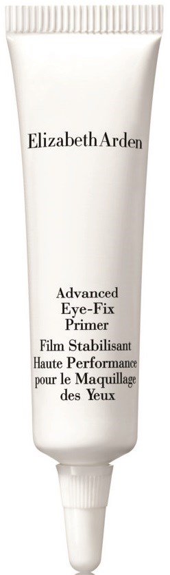 En vit tub med svart text för Elizabeth Arden Advanced Eye-Fix Primer.