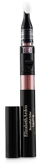 En lipglosspen med klart lock som visar rosa gloss, svart botten och varumärkesnamnet Elizabeth Arden.