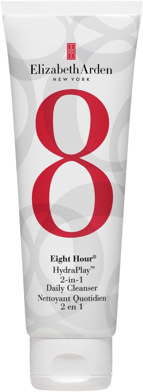 Feuchtigkeitsreinigungscreme in Tube mit roter Nummer 8 und Markenname Elizabeth Arden.