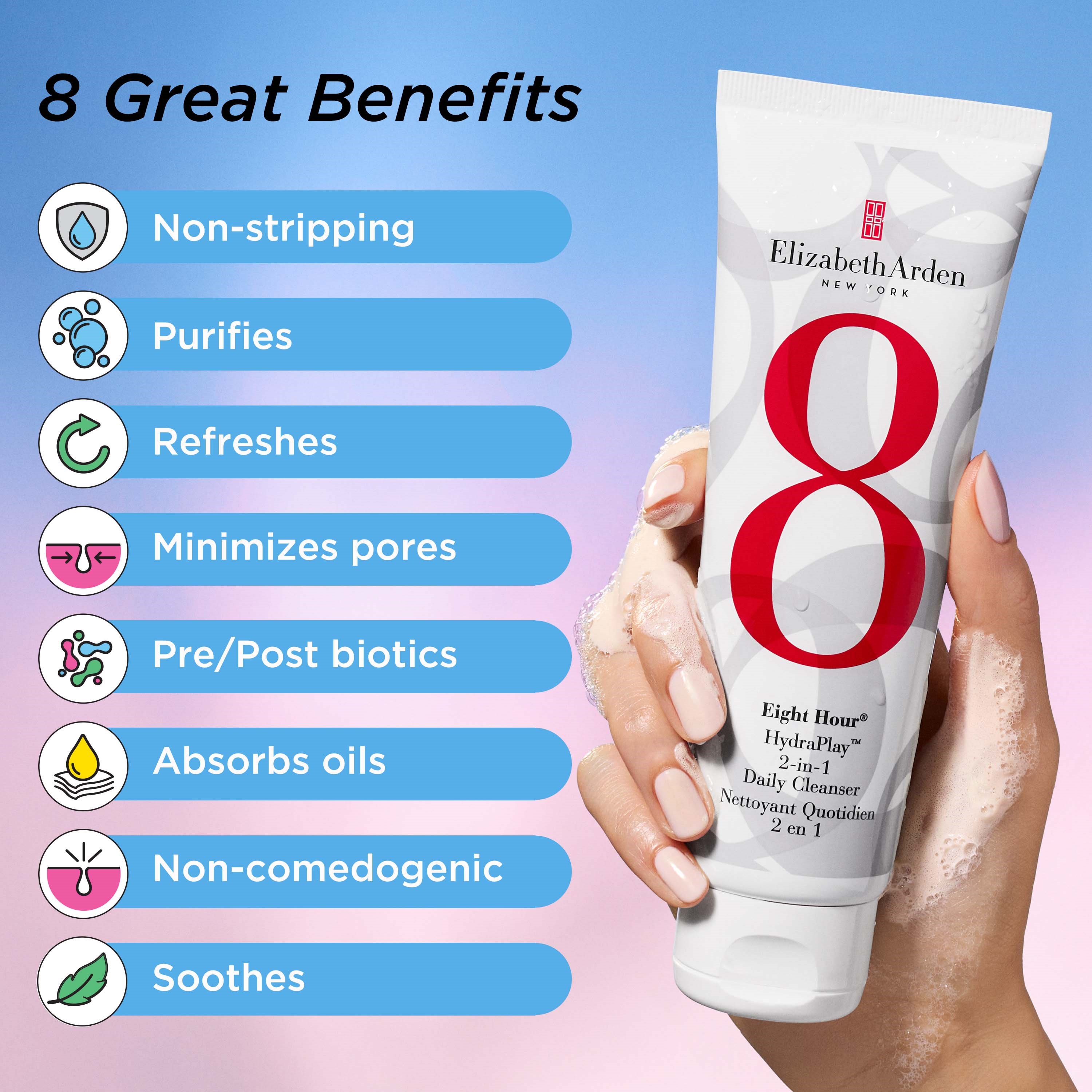Elizabeth Arden Eight Hour Hydraplay Cleanser 125 ml (obrázok 7)