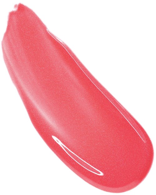Ett stort, rosa, glänsande, droppformigt föremål med rundade kanter och slät yta.