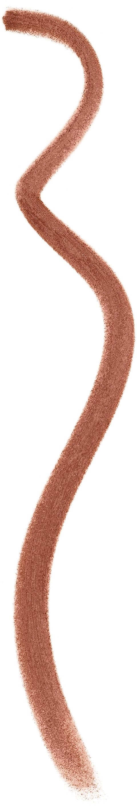 En vågig brun linje på en svart och vit bakgrund.