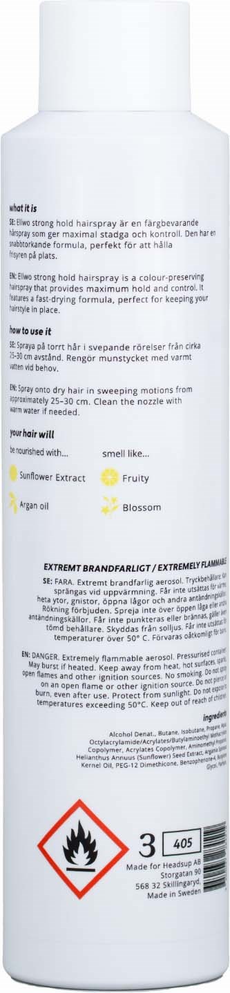 Ellwo Professional Strong Hold Hair Spray 300 ml