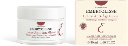 Embroylisse Anti-Age Global Creme Glas und Verpackung mit Produktname und Details.
