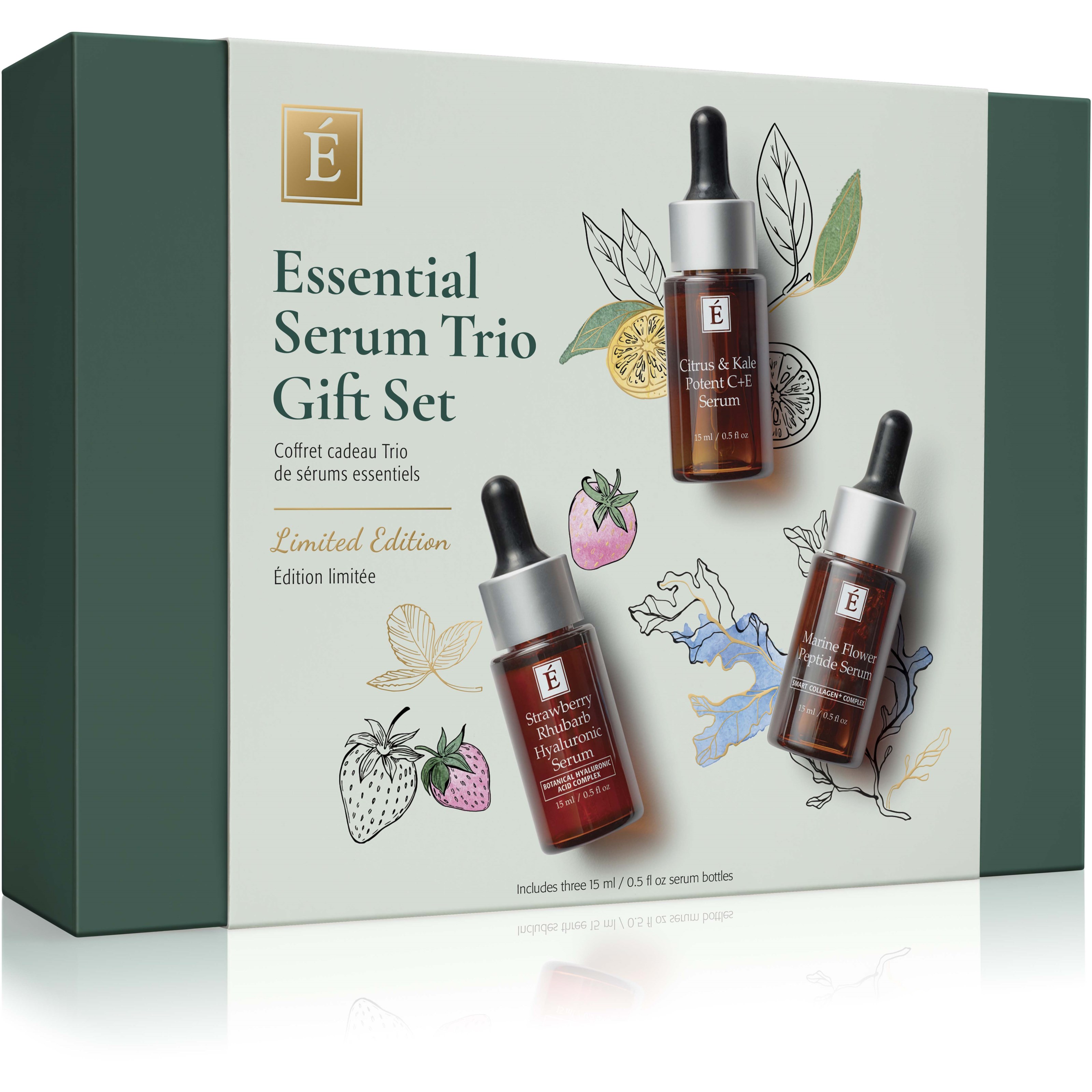 Alternativ bild 1 för Eminence Organics Essential Serum Trio Gift Set
