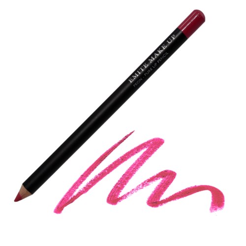 En leppestift i rødt med teksten "BEAUTY MAKE UP" skrevet på. En rosa leppefilm er ved siden av.