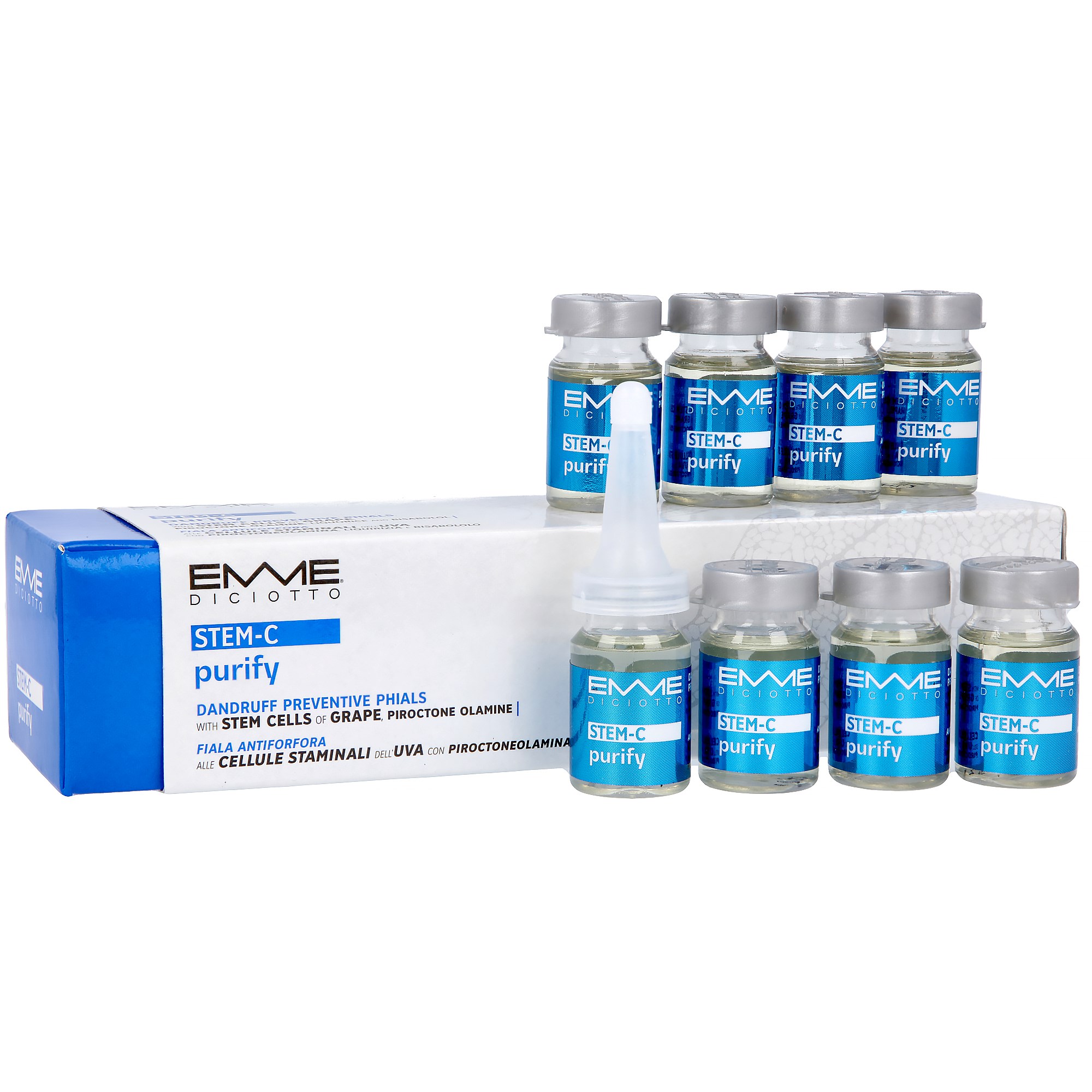 Emmediciotto STEM-C Purify Dandruff Preventive Phials 8 pack 80 m