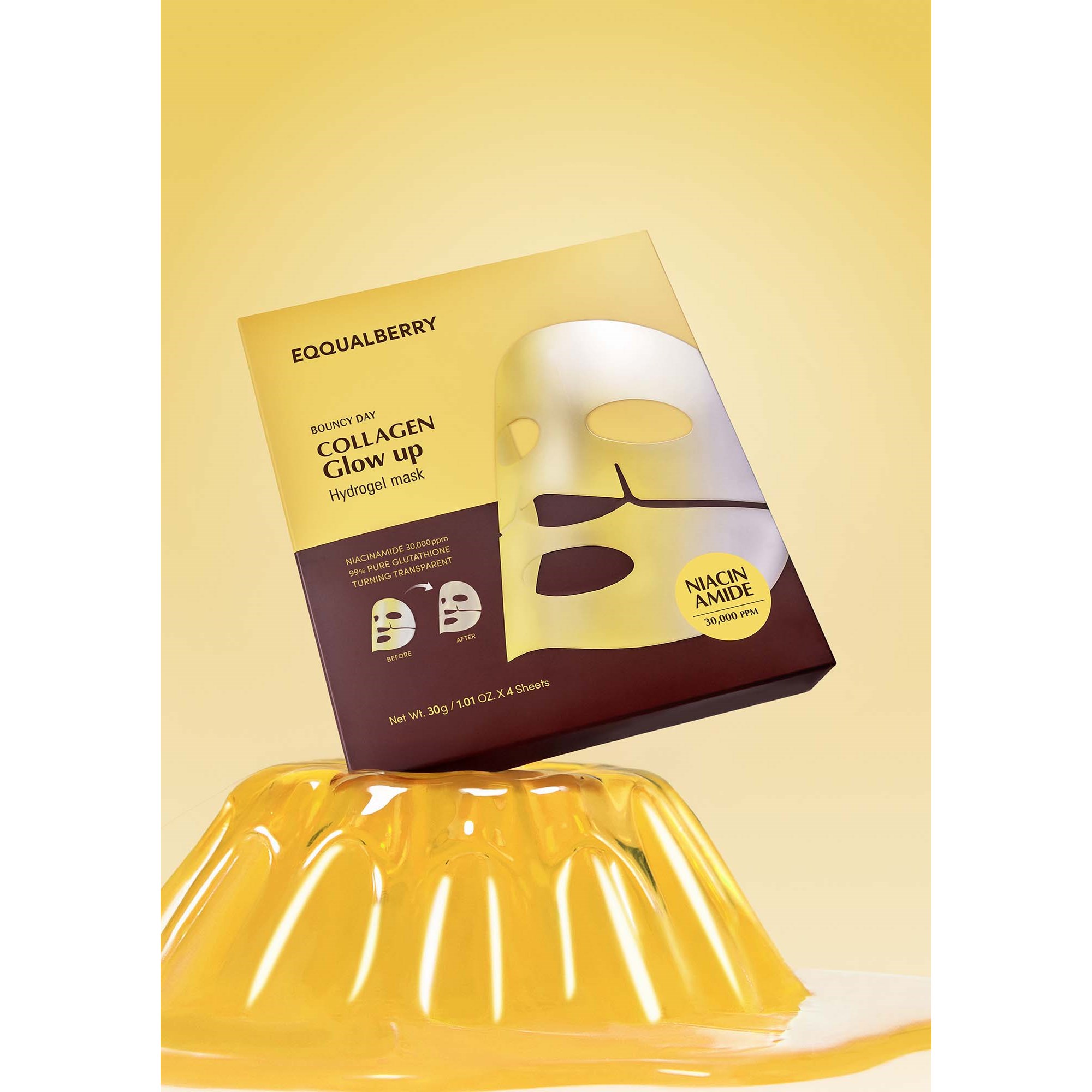 Eqqualberry Collagen Glow Up Hydrogel Mask 4 szt. (obrázok 4)