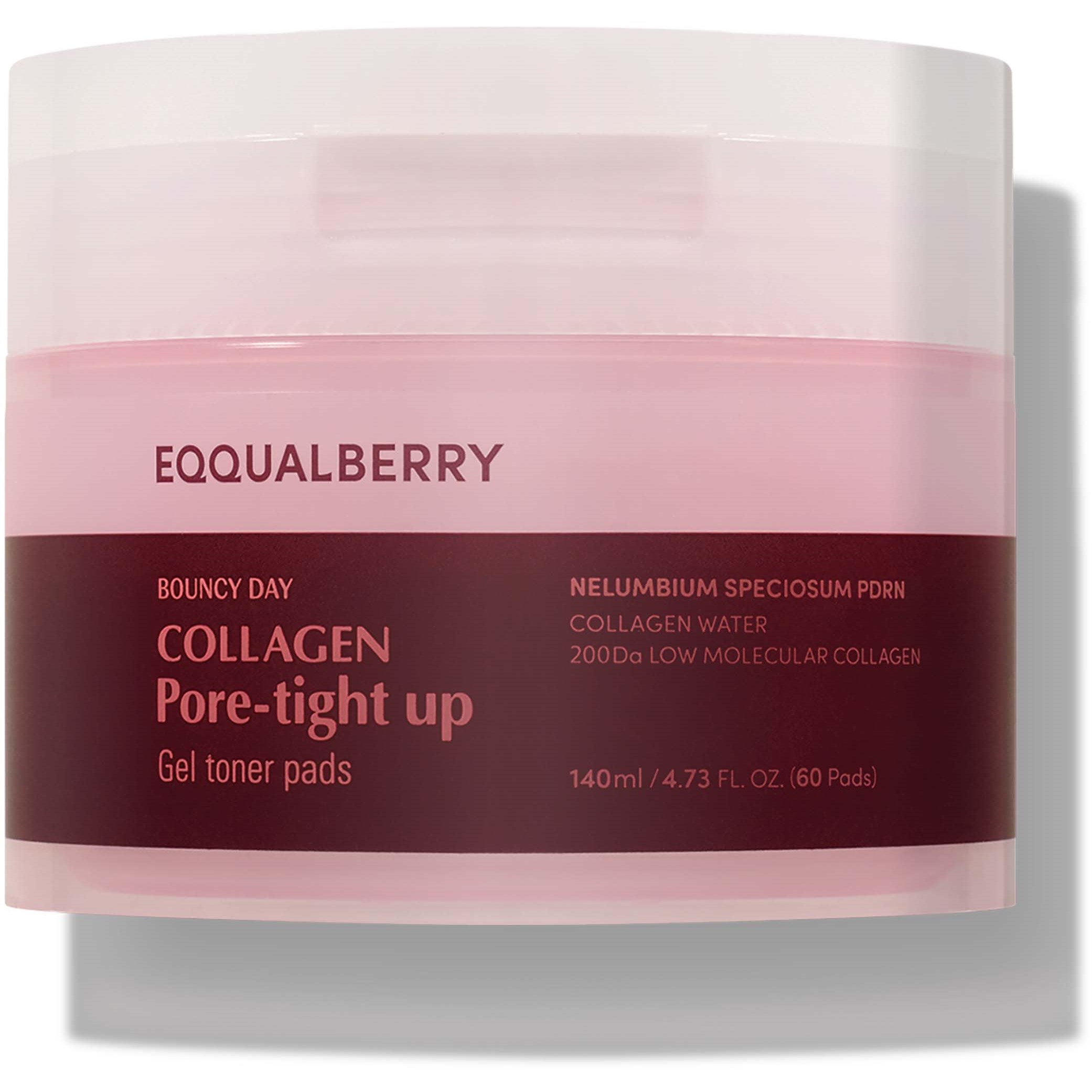 Eqqualberry Collagen Pore-Tight Up Gel Toner Pads 140 ml billede